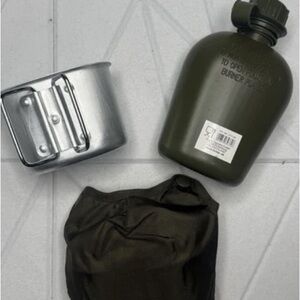 Retro Tactical Gear: Vintage Austrian Army Canteen & Cup Set